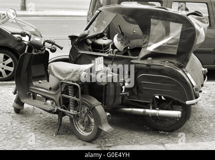 Simson Scooter et Krause duo à partir de la production de la RDA Banque D'Images