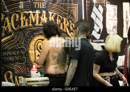 Brighton UK 30 avril 2016- Convention de Tatouage de Brighton Crédit : Jason Richardson/Alamy Live News Banque D'Images