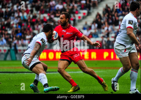 Nice, France. Apr 30, 2016. QUADE COOPER ; Rugby Union. Top 14 français. Correspondance entre RC Toulon et Stade Toulousain ( Toulouse ) à l'Allianz Riviera le 30 avril 2016 à Nice, France. Score 10 - 12 Crédit : Norbert Scanella/Alamy Live News Banque D'Images