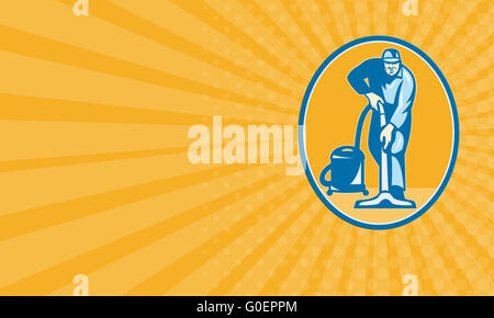 Carte de travailleur de l'aspirateur Nettoyeur Nettoyeur Banque D'Images