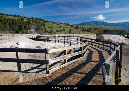 Trottoirs de Yellowstone Park Banque D'Images