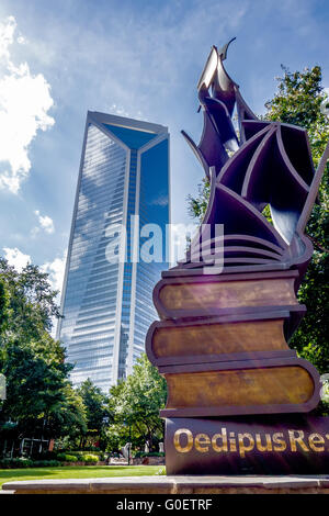 Charlotte nc skyline et scènes de rue pendant la journée Banque D'Images