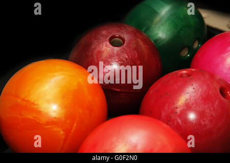 Boules de bowling Banque D'Images