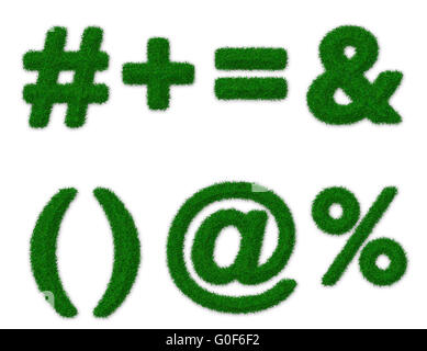 Illustration des symboles mathématiques en herbe Banque D'Images