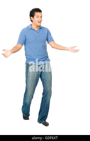 Chaussettes de randonnée homme se présentant geste Tada Banque D'Images