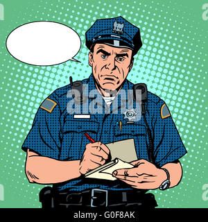 gendarme en colère Banque D'Images