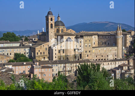 Le Palais Ducal d'Urbino, Italie Banque D'Images