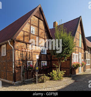 Les maisons historiques, Enningerloh, Allemagne Banque D'Images