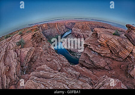 Horseshoe Bend du Colorado river, près de la page Arizona tôt le matin Banque D'Images