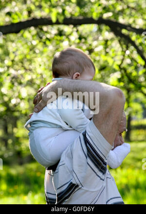 Grand-père et le petit-fils Banque D'Images
