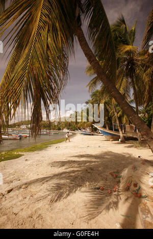 Amérique du Sud VENEZUELA ISLA MARGATITA PAMPATAR PLAGE CÔTE Banque D'Images