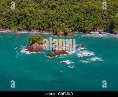 Parc national de Corcovado, COSTA RICA - forêt tropicale et de la côte Pacifique de la péninsule de Osa. Banque D'Images