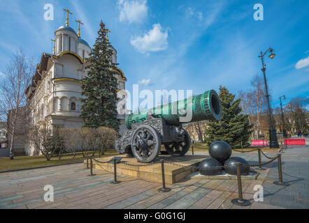 Tsar ou Roi Cannon à Moscou Kremlin, Russie Banque D'Images