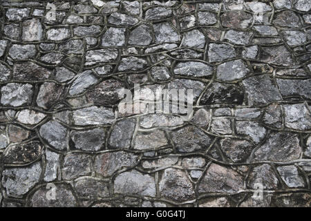 Un mur de pierres grises Banque D'Images