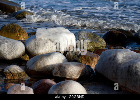 La glace de l'eau 001. Rugia. Allemagne Banque D'Images