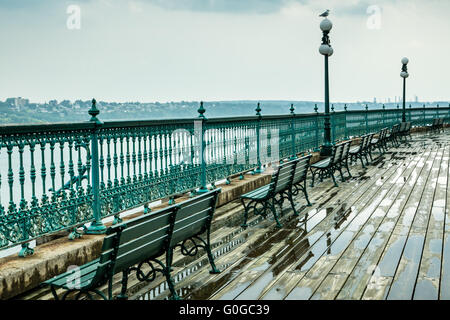 Jour de pluie Bpardwalk Banque D'Images