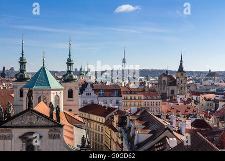 Tour du pont de la vieille ville à Prague, République Tchèque Banque D'Images