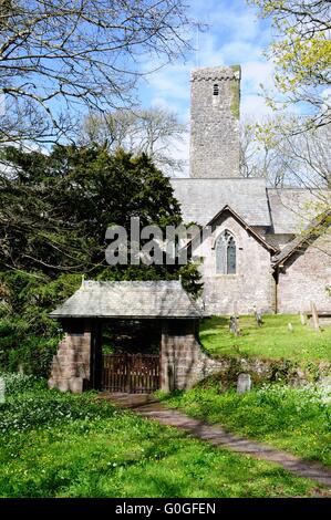 L'Église historique de St Elidor Cheriton Stackpole Galles Pembrokeshire Banque D'Images