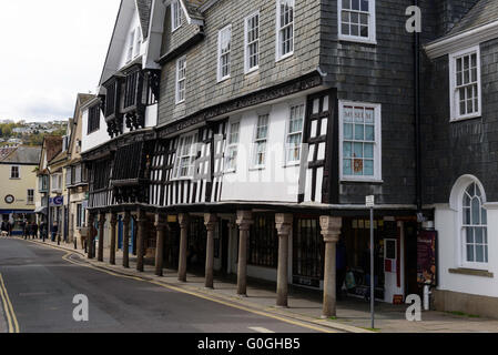 17e siècle bâtiment noir et blanc Dartmouth Devon UK Banque D'Images