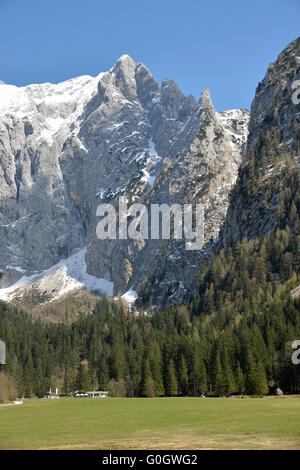 Scharitzkehlalm et Hoher Ambient Göll mountain 2 522 m (8 274 ft), Endstal,Alpes de Berchtesgaden, Allemagne Banque D'Images