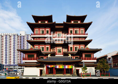 L'Asie du Sud, de Singapour, de Chinatown, de Buddha Tooth Relic temple Banque D'Images