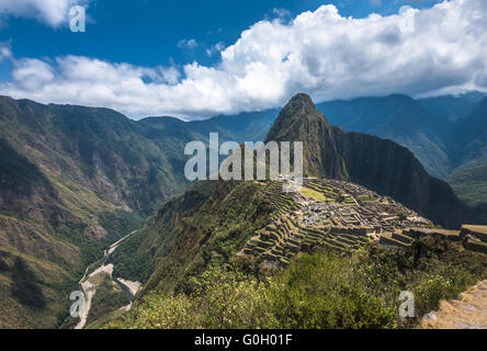 Machu Picchu, Patrimoine Mondial de l'UNESCO. L'une des sept nouvelles merveilles du monde. Banque D'Images