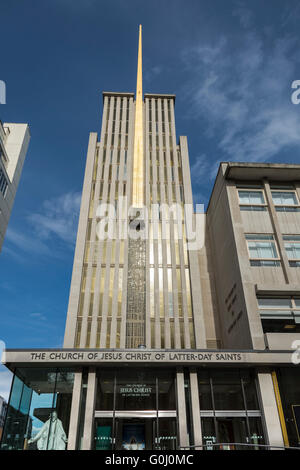 Le Mormon Église de Jésus-Christ des Saints des Derniers Jours, South Kensington, Londres, Angleterre, Royaume-Uni. Banque D'Images
