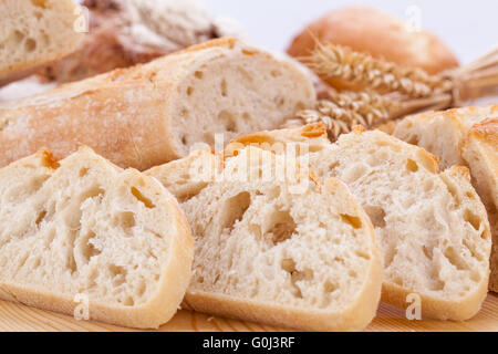 Savoureux frais tranche de pain pain Boulangerie mixte Banque D'Images