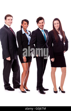 La diversité de l'équipe entreprises heureux isolé Banque D'Images