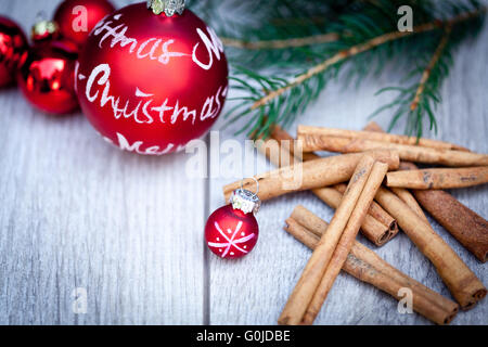 Glitter fête Noël décoration saisonnière babiole Banque D'Images