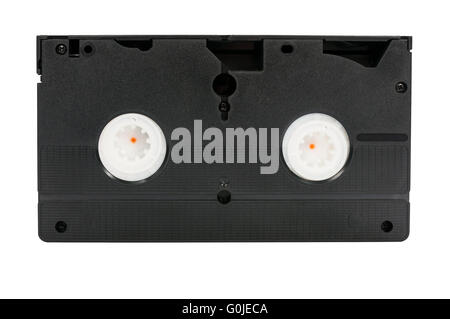 VHS video tape isolated on white background with clipping path Banque D'Images