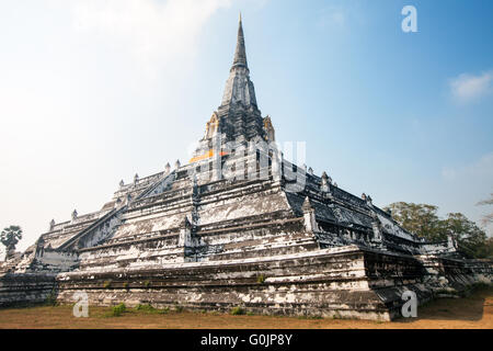 Partie de la ruine de Wat Phu Khao Thong à Ayutthaya, Thaïlande Banque D'Images