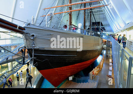 Navire navire de recherche polaire, Fram, Fram Museum, Oslo, Norvège / Frammuseet Banque D'Images