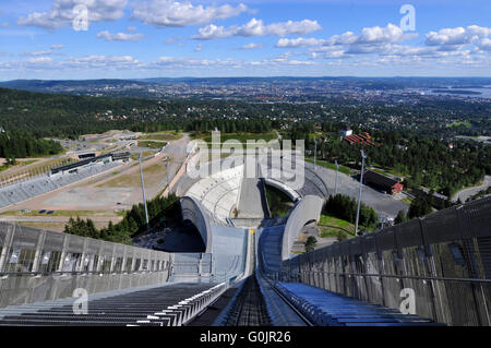 Holmenkollbakken, saut à ski de Holmenkollen, hill, Oslo, Norvège Banque D'Images