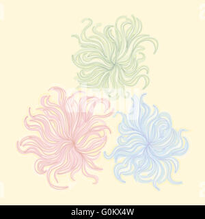 Les craies pastel dessin fait main illustration fond fleur de frangipanier Banque D'Images
