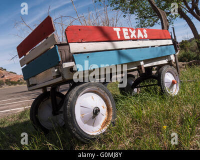 Wagon Texas, Pioneer Amphithéâtre, parc d'état de Palo Duro, Texas. Banque D'Images