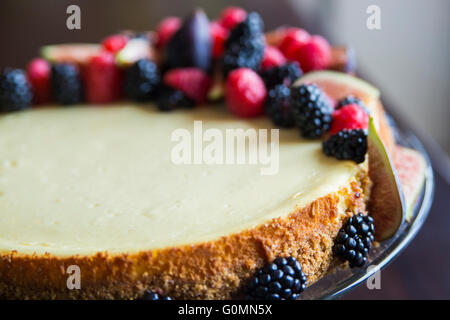 Délicieux gâteau au fromage frais fait maison Banque D'Images