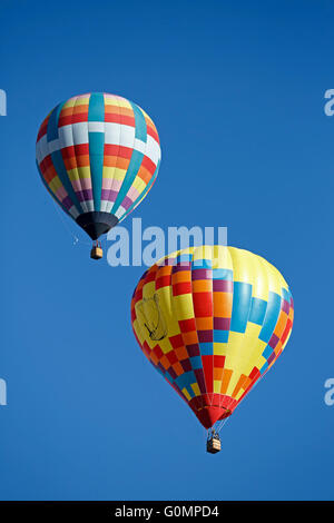 Colorful ballons à air chaud, l'Albuquerque International Balloon Fiesta, Albuquerque, Nouveau Mexique USA Banque D'Images