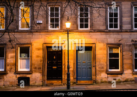 Maisons georgiennes de Castle Hill Angleterre Lancaster Banque D'Images