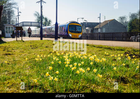 First TransPennine Express à Arnside gare Cumbria Banque D'Images