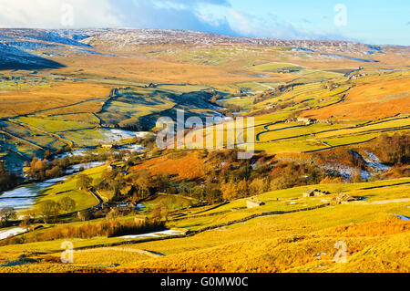 Vue sur Arkengarthdale dans le Yorkshire Dales National Park en Angleterre Banque D'Images