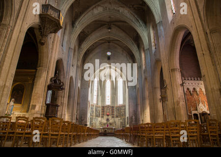 Intérieur de l'église St Didier, Avignon, France, Europe Banque D'Images