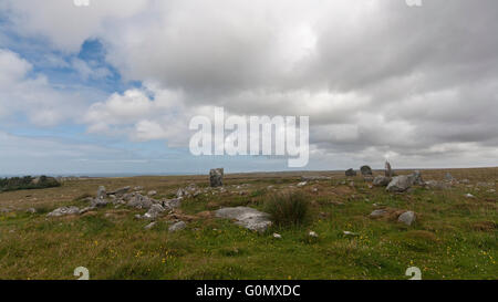 Steinacleit site un mystère sur la lande à l'Upper Shader, Isle Of Lewis, Scotland Banque D'Images