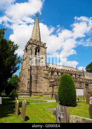 Église Hathersage Derbyshire en Angleterre Banque D'Images