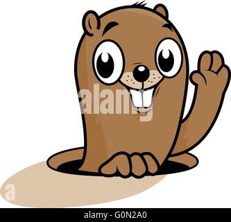 Drole De Personnage De La Marmotte Image Vectorielle Stock Alamy