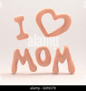 Happy mother's day battant lettres peintes. 3D illustration Banque D'Images