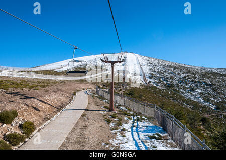 En télésiège Ski Navacerrada, Navacerrada, Madrid, Espagne, le 4 janvier 2015. Banque D'Images