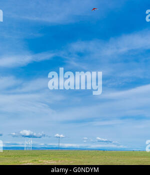 Diego Calderoni équitation les thermiques au dessus de l'Idaho Hammett Banque D'Images