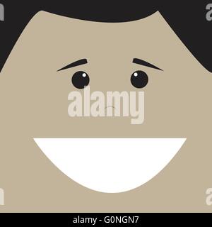 Visages de la bande dessinée Illustration de Vecteur