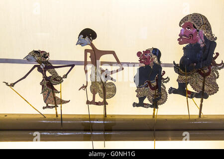 Des marionnettes pour le spectacle de marionnettes d'Indonésie Banque D'Images